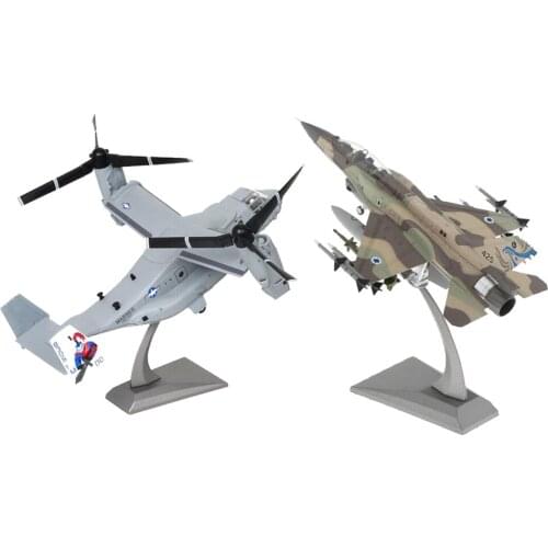 1/72 F-16I Soufa + Bell V-22 Fighter Diecast Military Model Ornaments