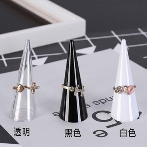 1pcs Finger Cone Fingertip Ring Stand Jewellery Display Holder Plastic Storage New Jewelry Accessories Display Holder