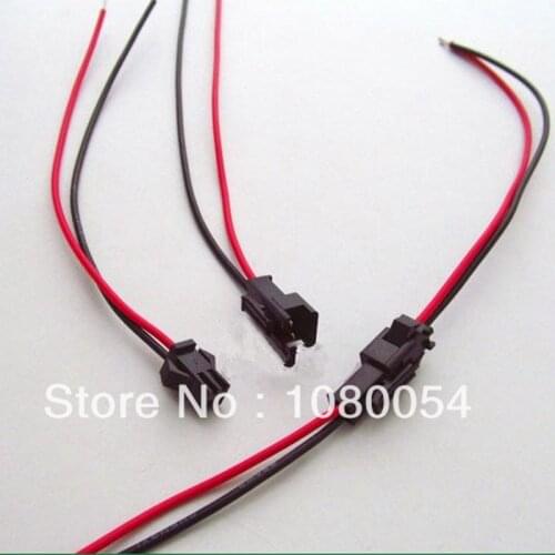 2pin Male & female Connector Wire for 5050 3014 led Strip Lamp Driver Cable 2 Pin Connector 22AWG 20cm/pair