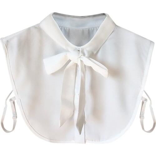 2021 Fashion Fake Collar Casual Bow Fake Collar For Women Tops Detachable False Collar Shirts Decoration Blouse Воротник