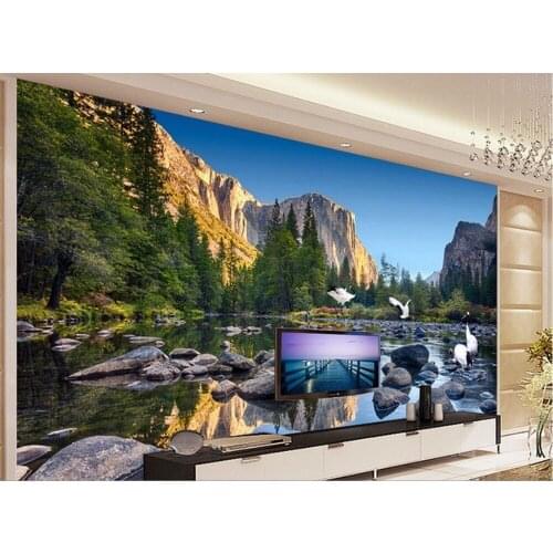 3d customized wallpaper Home Decoration TV backdrop of mountains and natural beauty wall mural photo wallpaper