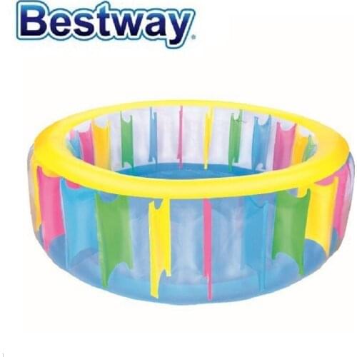 51038 Bestway Dia1.83mxHt61cm Multi-Colored Pool Dia72"xHt24" Rainbow Crystal Inflatable Pool Baby Bath Pool Ball Pool
