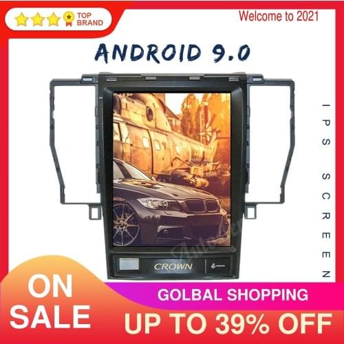 Tesla Style PX6 Android 9.0 Car GPS Navigation Head Unit For TOYOTA CROWN 12th 2005-2008 Stereo Multimedia Player Auto Radio DSP