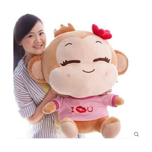 Big lovely plush monkey toy pink girl monkey doll happy monkey toys gift doll about 70cm 0124