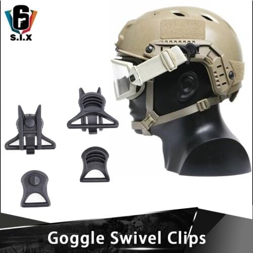 Fast Helmet Goggle Swivel Clips Set 19mm & 36mm For Helmet Side Rails Paintball Airsoft Tactical Combat Mount Helmet Accessory