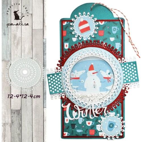 Panalisacraft Flower Lace frame background Metal Cutting Dies And Stamps cut die scrapbooking Album Paper Card Craft Embossing