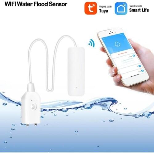 Tuya Wifi Leak Alarm Water Flood Detector Leakage Sensor Smart Home Alarm Overflow Full Water Remote Smart Life APP Notification