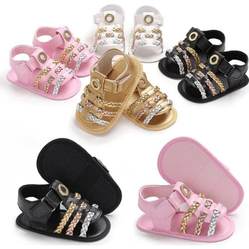 Fashion new artificial PU childrens shoes circle logo baby cute color matching silicone non-slip shoes