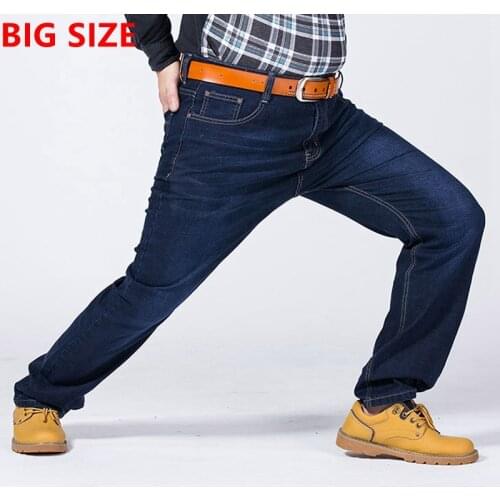 Big code jeans autumn big size elastic loose jeans plus size add fertilizer increased 38 40 42 44 46 38 50 52 pants