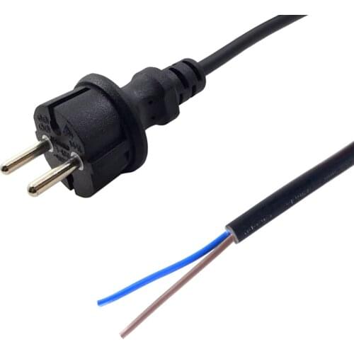 EU 2 Prong Heavy Duty Replacement Waterpoof Power Supply Cable Pigtail For Universal AC Appliance 16A Germany 2m Power Cord