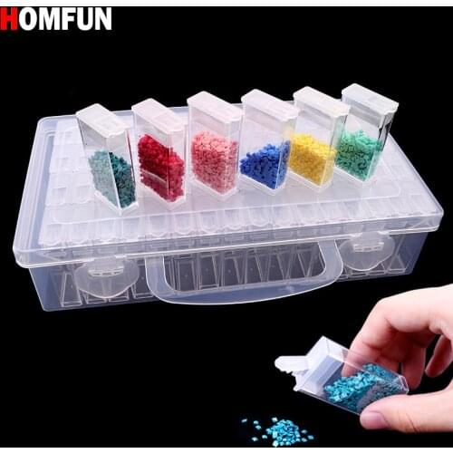 HOMFUN New Diamond embroidery diamond painting tool! Daimond transparent plastic storage box, jewelry Drill Storage Box Gift