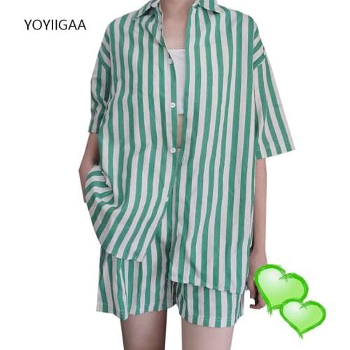Summer Woman Two Piece Sets Fashion Chic Women Shorts Suits Oversized Female Tshirts + Shorts Set Cotton Ladies Sportswear Suit