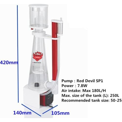 Marine source Red Devil RDC-250 Nano250 Protein Skimmer for marine reef tank seawater coral filter