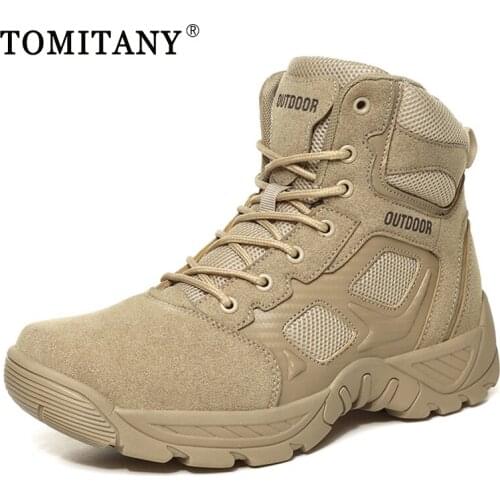High Quality Men Brand Military Leather Boots Special Force Tactical Desert Combat Mens Boots Outdoor Shoes Ankle Boots Zapatos
