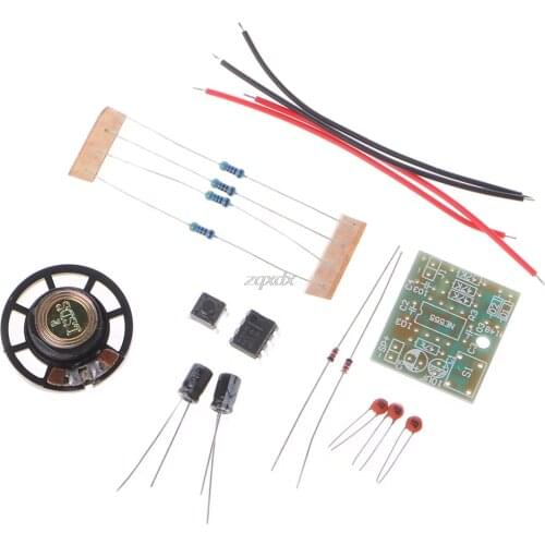 NE555 Oscillator Buzzer Electronic DIY Tone Generator LED Kit 8R 0.25W Speaker Integrated Circuits Whosale&Dropship
