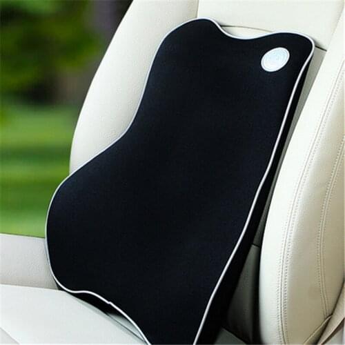 High Quality Universal Car Back Support Space Memory Fabrics Memory Foam Breathable Healthcare Lumbar Cushion Back Waist Support