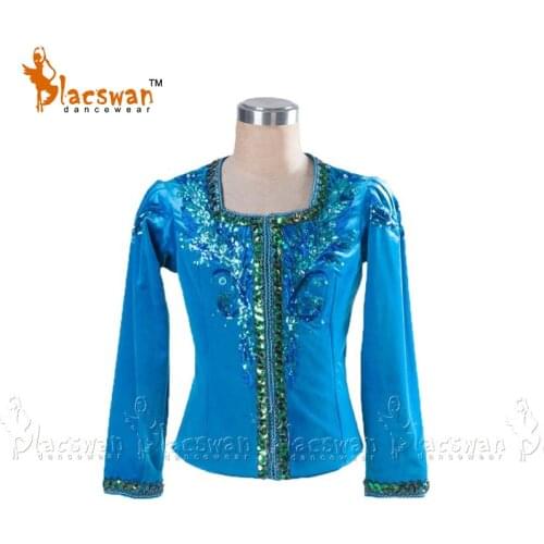 Blue Bird Professional Ballet Tunic Costume BT795 Classical Ballet Jacket Outfit Top for Boys Blue Male Ballet Costume Tops Men