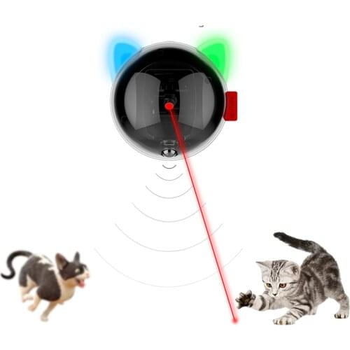 Dropshipping Automatic Cat Toy Cat Interactive Toy USB LED Pointer Rotating Moving Electronic Pen Laser Funny Toy Cat Product