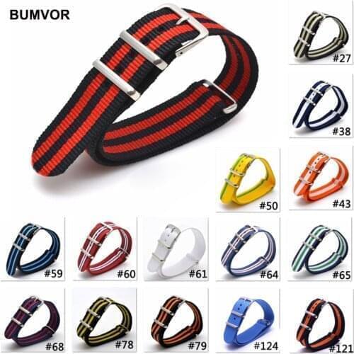 10Pcs NATO Strap 16/18/20/22/24mm Nylon Watch Band Woven Fiber Watch Strap for Nato Army Sport Wristband Belt
