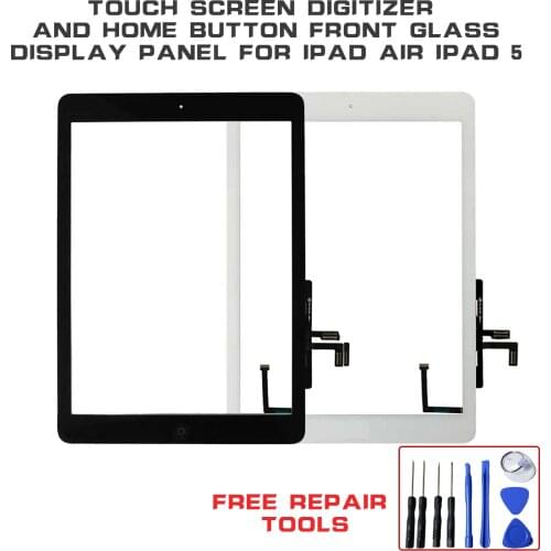 Besegad Touch Screen Digitizer and Home Button Front Glass Display Touch Panel Replacement for iPad Air iPad 5 A1474 with Tools