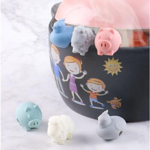 Cartoon Silicone Animal Shape Anti-overflow Pot Side Clip Prevent Overflow Tool Accessories Kitchen Gadgets