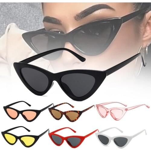 Sexy Cat Eye Sunglasses Women Brand Designer Mirror Black Triangle Sun Glasses Female Lens Shades Streetwear Eyewear UV400