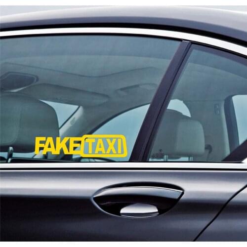 Universal Car FAKE TAXI Funny Sticker Decal for Hyundai Creta Tucson BMW X5 E53 VW Golf 4 7 5 Tiguan Kia Rio Sportage R KX5