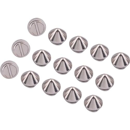 Silver Metal Screw Punk Spikes Studs back with Screws,Leather Craft Screw Punk Stud Screw Rivet Leather Jacket Belt Clothes