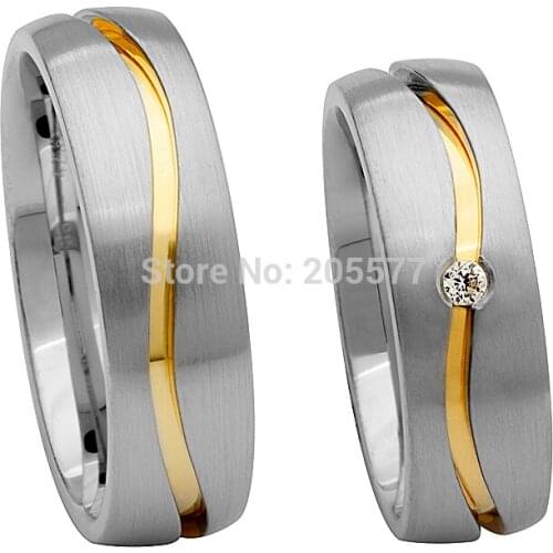 High end custom size Matching Promise Rings jewelry wedding band rings sets for both him and her