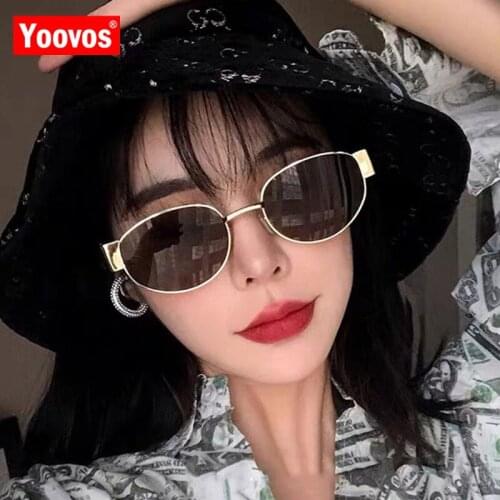 Yoovos Oval Sunglasses Women Vintage Sunglasses Women Luxury Glasses Brand Designer Sunglasses Retro Small Frame Gafas De Hombre