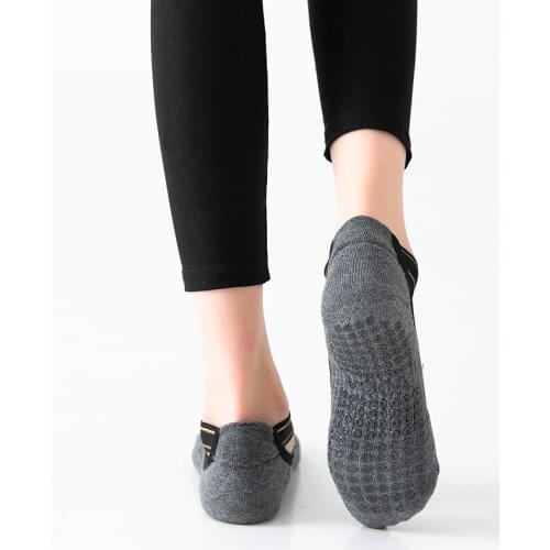 2020 High Quality Bandage Yoga Socks Non-slip Towel Bottom Pilates Socks Breathable Quick-drying Backless Barre Dance Socks