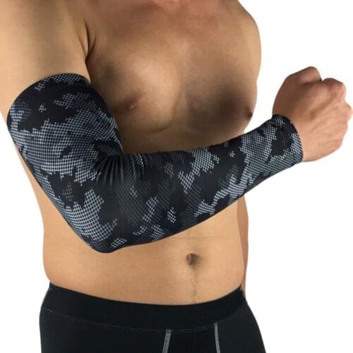 1Pc Outdoor Sports Arm Compression Sleeve Basketball Cycling Arm Summer Running UV Protection Sunscreen Arm Warmers