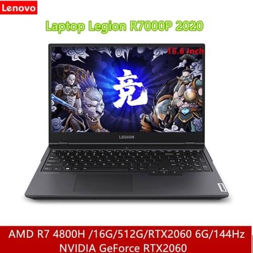 15.6 Inch Lenovo Gaming Laptop Legion R7000P AMD R7 4800H 16G 512G SSD 144Hz Windows 10