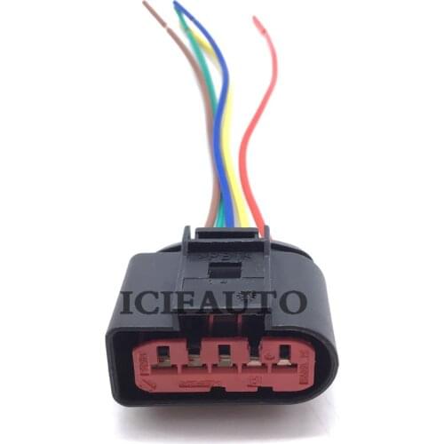 1J0973775A For VW Beetle Golf Passat For Audi A4 A6 A8 For Skoda Mass Air Flow Sensor 5 Pin Connector Adapter Plug Wiring