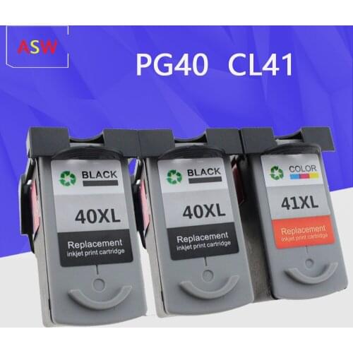 3pcs PG-40 CL-41 PG40 CL41 Ink Cartridge For Canon Pixma MP140 MP150 MP160 MP180 MP190 MP210 MP220 MP450 MP470 printer