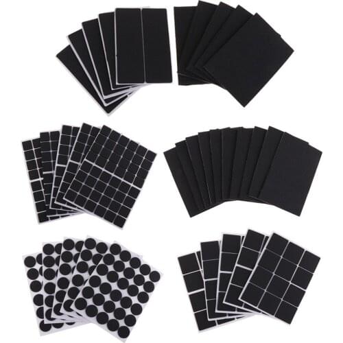 5 Sheets Black - Variety Size/Shapes Felt Pads-Self Adhesive Pads – Chair, Table, and Desk Feet Coaster –Flower Protector
