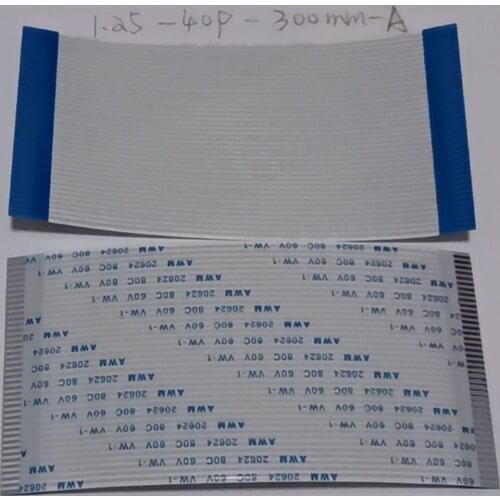Free shipping flat cable 1.25mm-40p-300mm-A FPC LCD LVDS 1.25mm 40pin 300mm lenght coplanar direction ffc line 10pcs/lot