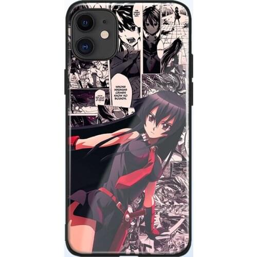 Akame ga Kill anime phone case glass shell for iPhone SE 6s 7 8 x xr xs 11 pro max Samsung S note 8 9 10 20 ultra Plus