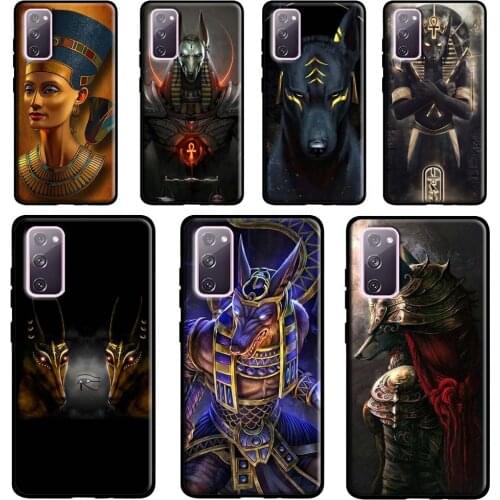 Egypt Nefertiti Anubis Ankh Case For Samsung Galaxy S10 S8 S9 Plus S10e Note 9 Note 10 Note 20 S21 Ultra S20 FE Cover