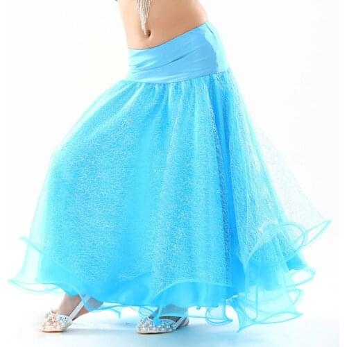 Children Flare Long Skirts Dancewear Kids Belly Dancing Clothes Chiffon Skirt Professional Belly Dance Skirt for Girls