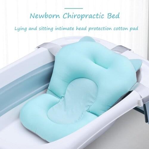 Baby Shower Bathtub Mat for Baby Soft Adjustable Bathtub Pillow Baby Bath Tub Bath Accessories Newborn Safety Support Bath Mat