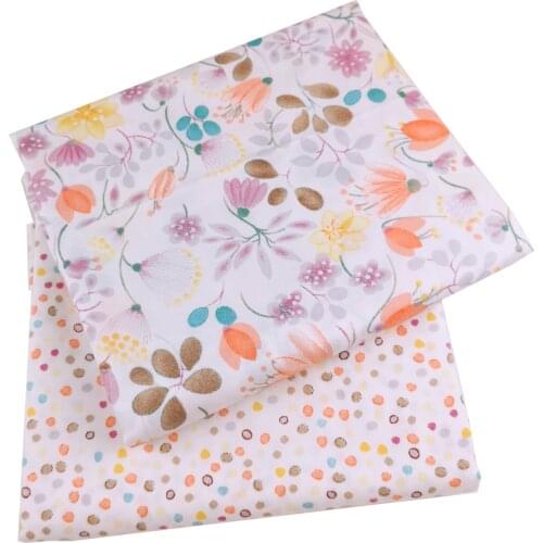 Floral Dots cotton fabric crafts material scrapbooking patchwork Diy clothes fabric dressmaking bedding Apparel sewing tissue