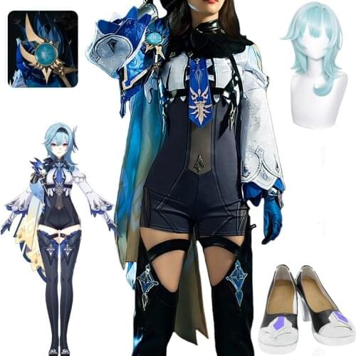 Genshin Impact Eula Cosplay Costume Game Genshin Impact Cosplay Eula Costume Halloween Sexy Women Outfit Jumpsuit Free Shipping
