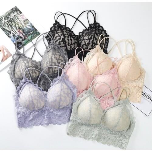Linbaiway 2021 Sexy Bra for Women Bralette Push up Lingerie Wireless Deep V-neck Female Bras Bralette Seamless Underwear Mujer