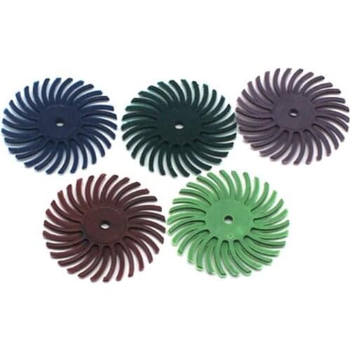 20pcs 25mm Radial Bristle Brush Abrasive Polishing Buffing Wheel For Jewelry Rotary Tool 2.35 Shank