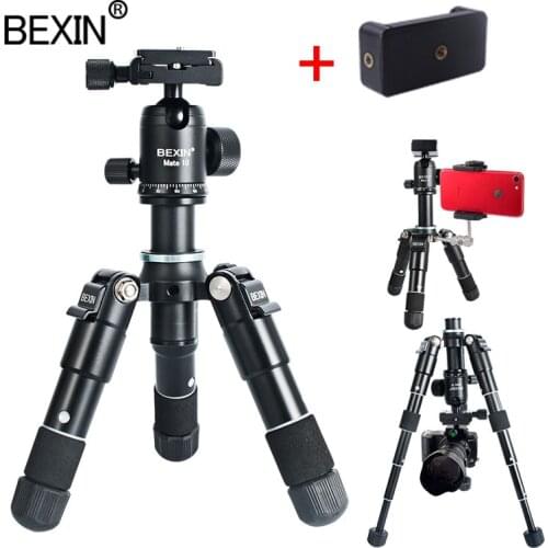 BEXIN Mate-10 Desktop Mini Tripod Portable Mobile Phone Selfie Live Tripod Camera Photography SLR Desktop Mini Ball Head Tripod