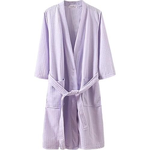 Pregnant Nightgown Women Bathrobe with Belt Female Sleepwear Casual Dressing Gown Pregnancy Solid Robe Summer Lady Homewear