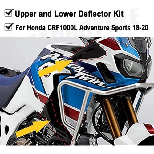 New CRF 1000 L For Honda CRF1000L Africa Twin Adventure Sports Motorcycle Upper and Lower Wind Deflector 2018 2019 2020