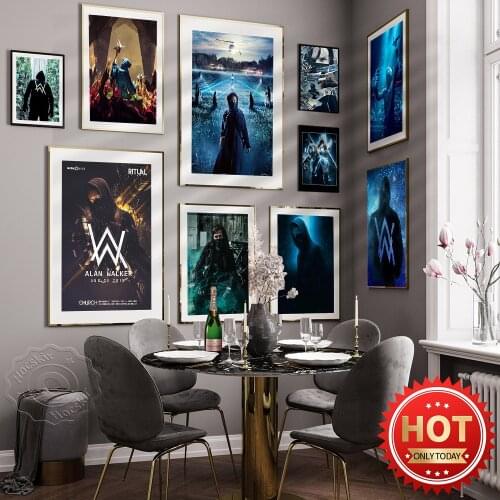 Alan Olav Walker DJ Posters, Bar Pub Club Decor, Alan Art Prints, Olav Wall Picture, Walker Star Poster, Gift Wall Stickers