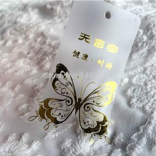 Custom hang tags/ plastic tag /plastic garment hangtag/custom print plastic tag/ hanging string 1000 pcs/lot